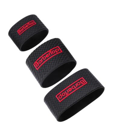 DRESSOOS 3 Pieces Cover For Hair Clippers Hairdresser Clipper Grips Barber Accessories Electric Trimmer Bands Silica Gel Cover Hair Clip