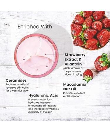Buy B.RYA N & CAND Y Strawberry Body Butter | pH 5.5 Moisturizer for 72Hrs | Ceramides Strawberry Extract & Shea Butter | Non-Sticky for Women & Men (200gm - Buy Online on GoSupps.com
