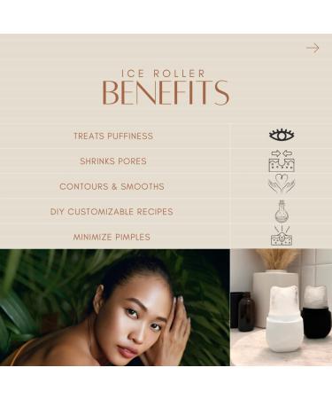 ICE ROLLER - Upgraded V-Shaped Design for DIY Facial Massage | Food-Grade Silicone | Perfect Gift for Women - Smooth Skin & Radiant Glow - Buy Online on GoSupps.com