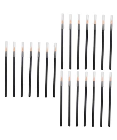 FOMIYES 150 Pcs Disposable Eyeliner Brush Eyebrow Liner Eye Liner Wands Miss Auxiliary With Hat 10x0.3cmx3pcs Blackx3pcs