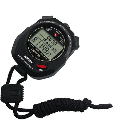 JUNSD Professional Stopwatch Timer for Sports 100 Lap Stopwatch Digital Sports Stopwatch with Countdown Timer 100 Lap Memory 0.001 Second Timing Water Resistant  Black - Buy Online on GoSupps.com
