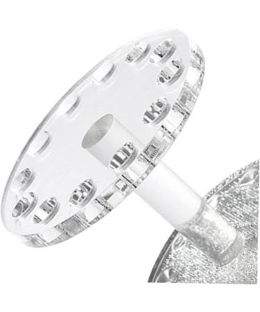 Housoutil 1pc Makeup Pen Stand Pen Display Stand Holder Art Brush Holder Makeup Brush Holder Faux Buns Holder for Nail Brush Acrylic Makeup Brush Rack Nail Display Stand Round Crystal Pen 8.7x8.5cm Silver Transparent - Buy Online on GoSupps.com