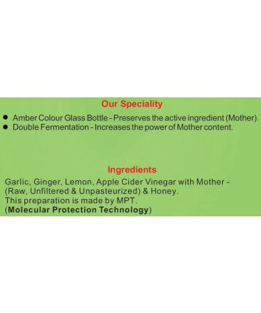 Dr. Patkar's Apple Cider Vinegar with Garlic, Ginger, Lemon, and Honey 500ml - Buy Online on GoSupps.com