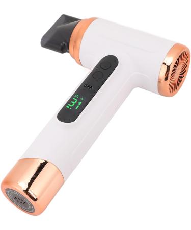 Cordless Hair Dryer High Speed Blow Dryer with Nozzle Rechargeable Portable Travel Hair Dryer Temperature & Speed Adjustable Low Noise Fast Drying for Home Dormitory White - Buy Online on GoSupps.com