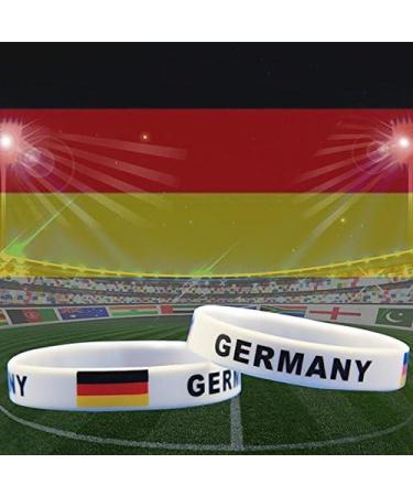Buy EROSPA Fan Bracelet - Football Germany World Cup - Unisex Silicone Accessory in White/Black - Shop Now! - Buy Online on GoSupps.com