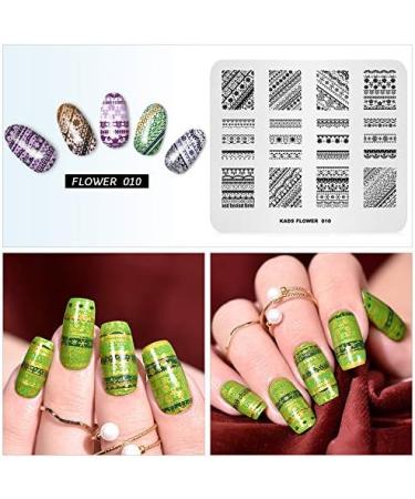 Alexnailart Flower Lace Nail Stamping Plate - Multi-Pattern Image Print Stamper Tool FL010 - Buy Online on GoSupps.com