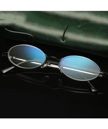 Buli Oval Reading Glasses +1.5 | Stylish Semi-Circular Black Glasses for Men & Women | Blue Light Blocking Reading Help - Buy Online on GoSupps.com
