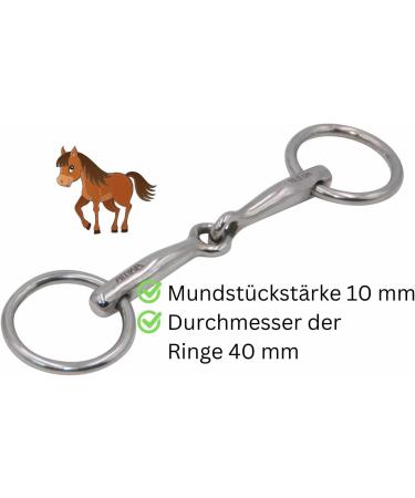 AMKA Pony Bit - Stainless Steel 10mm Thickness 40mm Rings | Sizes 8.5-10.5 cm - International Shipping - Buy Online on GoSupps.com