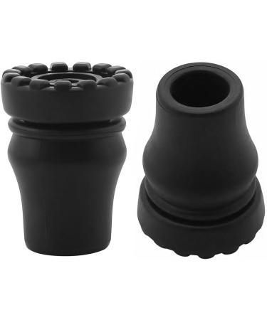 Siopob Cane Tips | 2 Cane Rubber Tips - Non Slip Terrain Cane Tips Crutch Tips R-eplacement Cane Tips Black Inner diameter 20mm - Buy Online on GoSupps.com