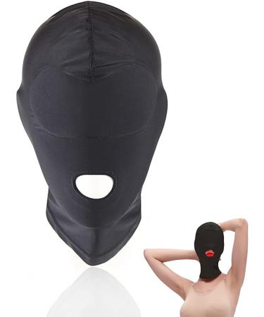 Sxglamr Full Cover Elastic Mask Black Breathable Zentai Hood Halloween Masquerade Cosplay Costume Balaclava Unisex Headgear