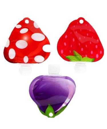 Onsinic travel mini refillable bottle of make-up sack silicone portable trip delivers empty bath shower container for bathroom style 1 4.52*3.34in