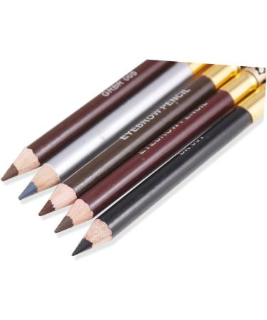 MUSISALY 2pcs Long Lasting Eyebrow Pencils Leopard Eyeliner Pencil Eyebrow Brush for Women Puff Head Wooden 1 count (Pack of 1) As Shown - Buy Online on GoSupps.com