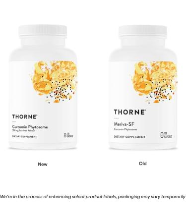 THORNE Curcumin Phytosome 500 mg (Meriva) - Sustained Release, Clinically Studied, High Absorption - Supports Healthy Response in Joints and Muscle - 120 Capsules - 60 Servings - Buy Online on GoSupps.com
