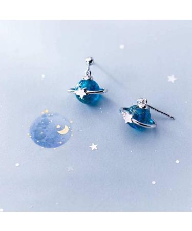 S925 Ongle Champignon Blanc Femme Style Art Cor en Mode Mignon Plan te Bleue Ciel toil Douxune Paire LJBLEUSK - Buy Online on GoSupps.com