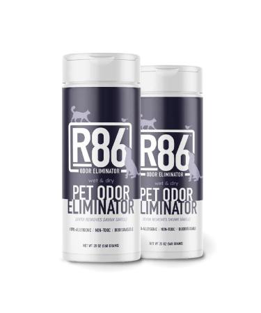 R86 Pet Odor Eliminator  Neutralize Litter Box Odor & Carpet Odor - Remove Air & Fabric Odor. Even Removes Skunk Spray. Safe on Paws, Natural Granular Formula, Use Wet or Dry