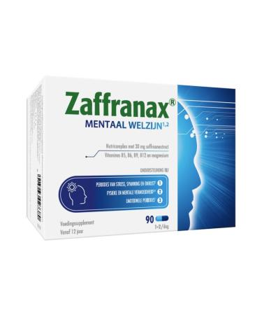 Zaffranax Mental Wellbeing 90 Capsules - Stress (4) Fatigue (3) Emotional (1)