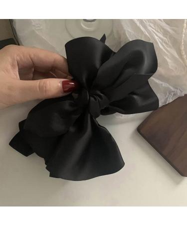 Jumwrit Big Bow Hair Claw Clip - French Design for Strong Hold - Black Fashion Hair Accessories for Women and Girls - Buy Online on GoSupps.com