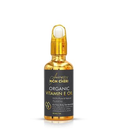 Pure Organic Vitamin E Oil - 1oz Dropper | Soften Fade Dark Spots & Redness Scars stretch marks Improve Texture