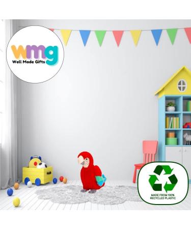 Deluxe Paws Plush Eco Toy - 100% Recycled, Cuddly Soft (Parrot) - Buy Online on GoSupps.com
