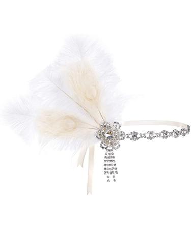 Vintage 1920s Flapper Headband Roaring 20s Great Headpiece with Peacock 1920s Flapper Hair Accessories  - Buy Online on GoSupps.com