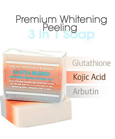 Premium Whitening Soap with Glutathione Arbutin & Kojic Acid - Maximum Peeling for Radiant Skin | International Shipping Available - Buy Online on GoSupps.com