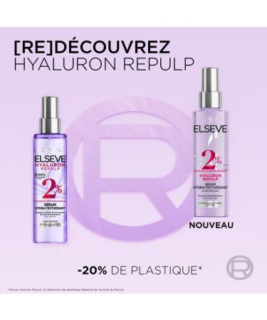 L'Or al Paris - Hydra-Texturizing Serum for Dehydrated and Tired Hair - 72H Hydration - With Hyaluronic Acid - Elseve Hyaluron Repulp - 150 ml - Buy Online on GoSupps.com