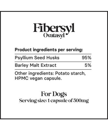 Medsmehappy FiberSyl Ovatasyl Prebiotics for Dogs Digestive Health - 60 Capsules - Buy Online on GoSupps.com