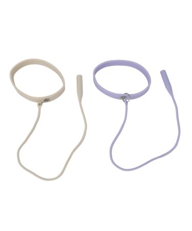 Eyelash tweezers violet white 2 pieces prevented from falling comfortable wearing good elasticity skin-friendly material suitable for every hand suitable