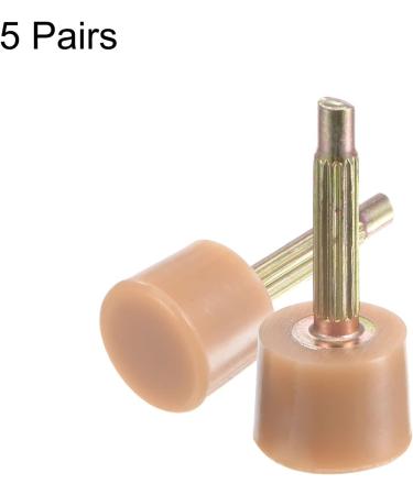 Buy HARFINGTON 5 Pairs TPU High Heel Tips - Replacement Tap Caps for Women s Heels 2.4mm Pin 7mm Round Shape Beige & Gold Tone Durable Heel Repair Caps - Buy Online on GoSupps.com