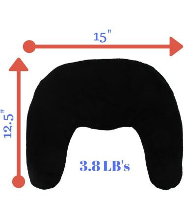 FOMI Weighted Lavender Scented Hot Shoulder and Neck Wrap for Pain Relief | Microwavable Contour Pad with Natural Clay Bead Filling | Soft Washable Cover | Black - Buy Online on GoSupps.com