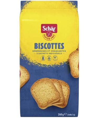 Schar - Naturally Gluten Free Rusks 260 g - Pack of 3 - Sold as a Set - Buy Online on GoSupps.com