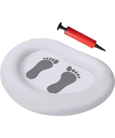 Inflatable Beach Foot Bath | Foldable Foot Bath Basin White Swimming Pool Inflatable Basin Foldable Foot Soaking Bath Tub with Pump for Pool Entry Ladder - Buy Online on GoSupps.com