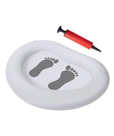 Inflatable Foot Bath for Pool Portable Inflatable Feet Bath Basin - White Swimming Pool Inflatable Basin Foldable Foot Soaking Bath Tub with Pump for Pool Entry Ladder