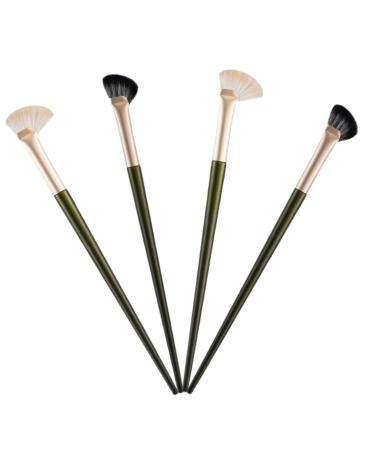 Healeved 4pcs Nose Shadow Brush Angled Eye Shadow Brush Makeup Accessory Flat Concealer Brush Nose Contour Brush Angled Makeup Brush Makeup Tool Nose Makeup Brush Angled Cosmetic Brush