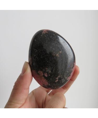 223g Natural Rhodonite Crystal Palm Stone Polished Fengshui Reiki Specimens and Stones - Stones - Buy Online on GoSupps.com