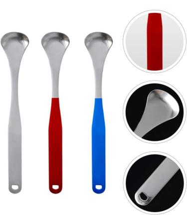 Healifty Adults Tongue Scraper 3pcs - Metal Tongue Cleaner for Bad Breath - Oral Care Beauty Tools - Buy Online on GoSupps.com
