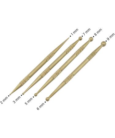 Brass Massage Sticks Set of 4 - Ideal for Massage Acupuncture Acupressure Scar Treatment & Ear Acupuncture - International Shipping Available - Buy Online on GoSupps.com