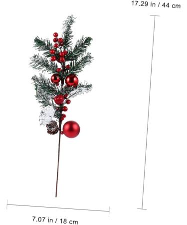 ABOOFAN 2Pcs christmas tree picks fake plant decorate decorative items Berry pine cone fruit plant flower branch nativity decor Jesus decorations crafts filler holly flowers - Buy Online on GoSupps.com