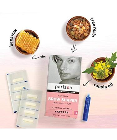 Parissa Eyebrow Shaper Wax Strips - 32 Count - Pink Hair Removal Wax for Perfect Brows - Buy Online on GoSupps.com