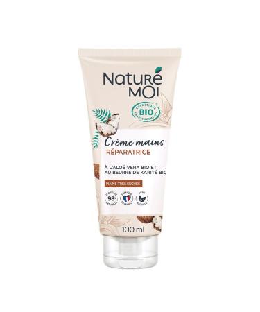 Natur Moi - Repairing Hand Cream - Very Dry Skin - Moisturizing Hand Cream with Aloe Vera and Organic Shea Butter - 98% Natural Origin - Certified Organic - 100ml - Made in France