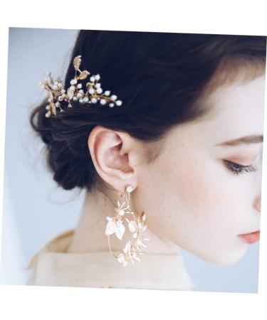 Housoutil Wedding Hair Accessories for Women Comb for Bridal Pearl Hair Comb Headwear for Women Gold Hair Tiaras for Women Hair Accessory for Girls Leaves European Style Bride - Buy Online on GoSupps.com