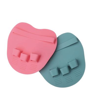 Soft Silicone Shower Brush 2 Pack - Body, Face & Short Hair Wash - Exfoliating Skin Massage Scrubber - Dry Skin Brushing Glove Loofah - Sensitive Skin Friendly - Peony Pink & Green - 1 Pair - Buy Online on GoSupps.com