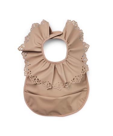 Elodie Details Baby Bib with Catch Tray - Washable - Scandinavian Design - Waterproof - Faded Rose Nude