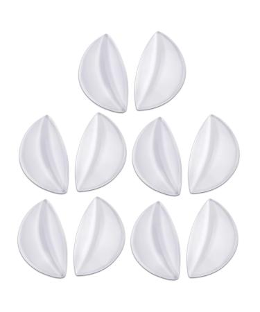 FRCOLOR 10 Pairs Arch Support Plantar Insoles High Heels for Men Flat Foot Mens Pumps Shoe Cushion Transparent 8.8X5X1.1CM