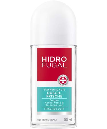 Hidrofugal shower-fresh roll-on/deodorant scooter with fresh scent in 5-pack (5 x 50 ml)/anti-transpirant deodorant for effective protection against sweat/long-lasting deodorant for the armpits shower freshness