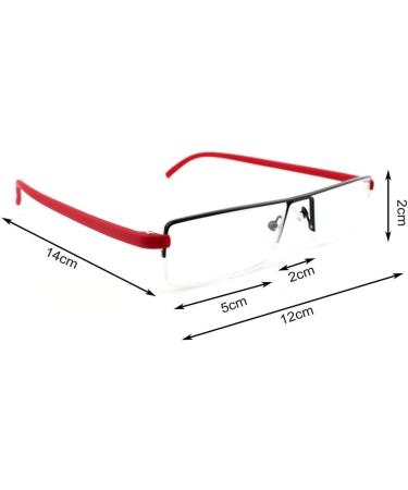 2er-Pack Ultra-Light TR90 Reading Glasses for Men & Women | Classic Metal Narrow Style | +1.0 Diopters | Includes Case & Cleaning Cloth - Buy Online on GoSupps.com