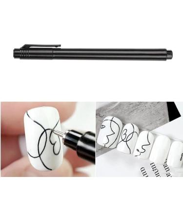 Nail Art Graffiti Pen Manicure DIY Drawing Painting Liner Brush Nail Art Beauty Tool BlackDeft Processed - Buy Online on GoSupps.com