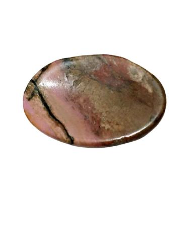 Opalite Crystal Worry Thumb Stone - Natural Healing Calming Meditation Reiki Stress Relief (Rhodonite)