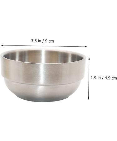 Beavorty Men's Foaming Soap Dish | Stainless Steel Razor Bowl for Shaving | Beard Care Essentials | 9x9x4.9cm Silver - Buy Online on GoSupps.com