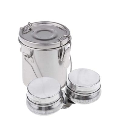 Small Artist Stainless Steel Brush Washer Double Dipper Container Cup Paint Brush Cleaner Washing Bucket with Lid fit for Painting